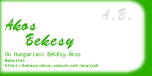 akos bekesy business card